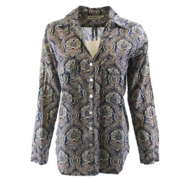 ROLLER RABBIT Blue Patterned Blouse Size S - Picture 1 of 3
